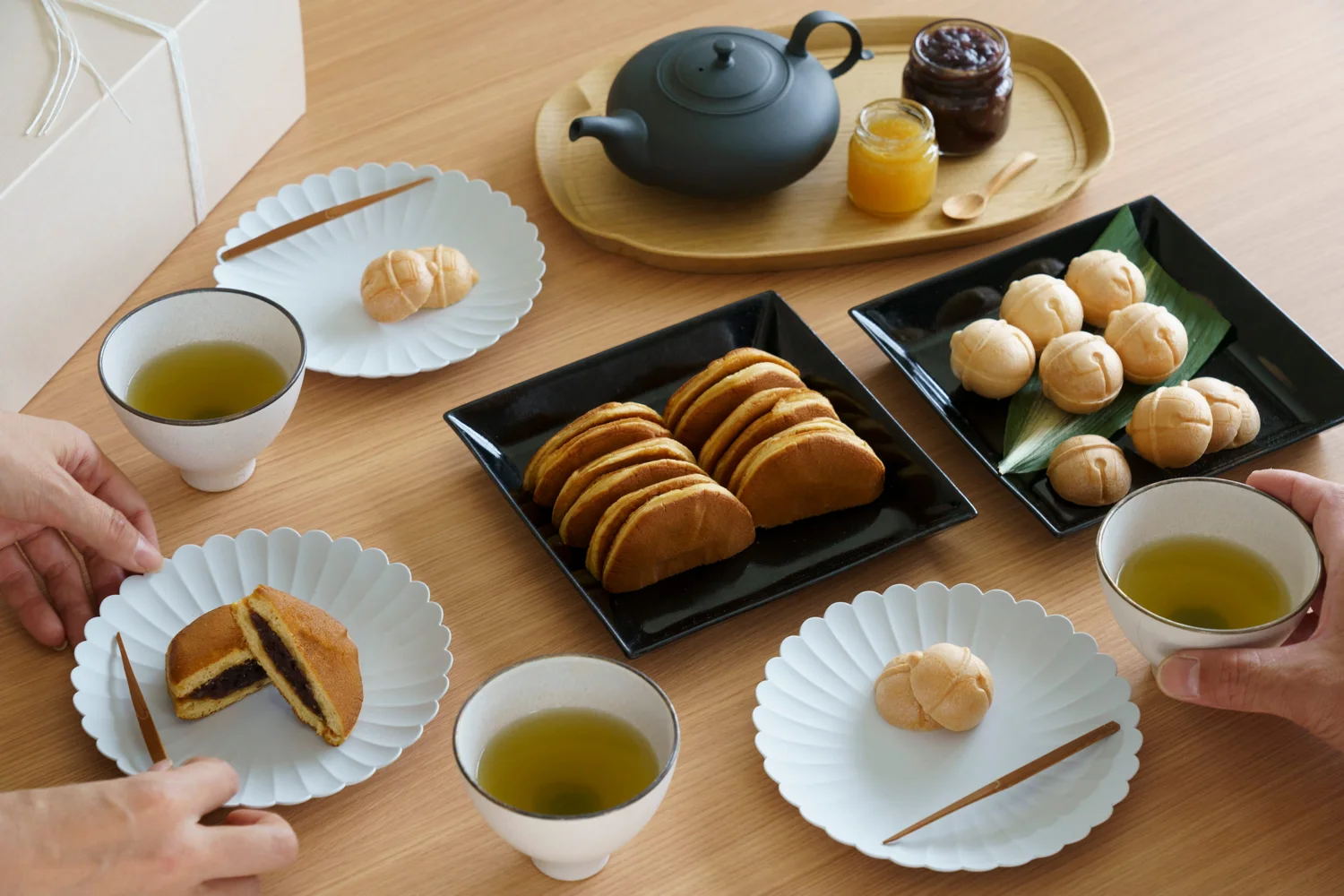 どらやき、最中、ジャムなどのお取り寄せ和菓子でティーパーティ